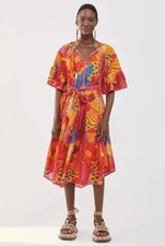 Farm Rio NEW Colorful Party Belted Midi Dress Size XS