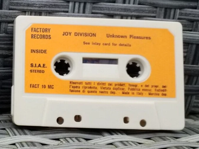 Joy Division Unknown Pleasures Rare 1980 Italian Cassette Orange Labels Foto 4 de 4