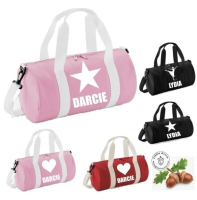 Bagbase Personalised girls boys ,dance bag barrel bag type, ballet, gym, School