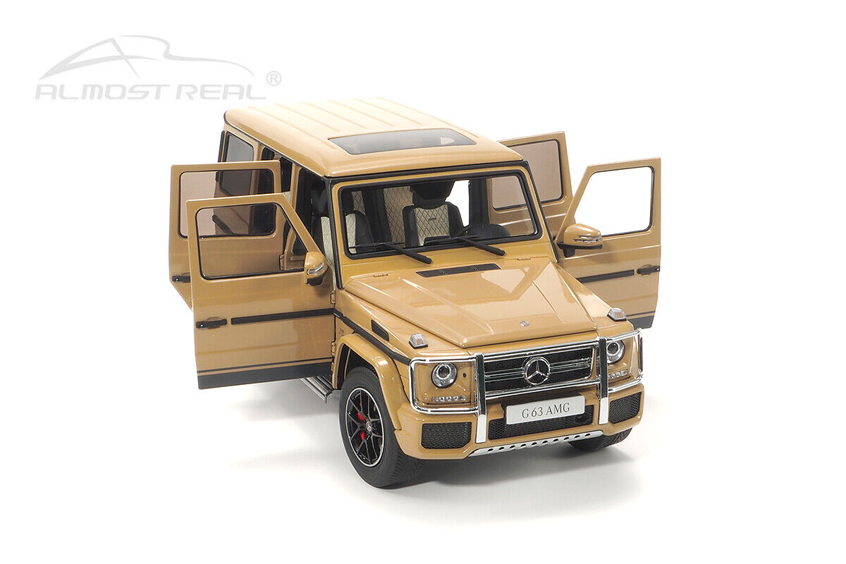 Almost Real 1/18 Benz AMG G63 W463 2015 Souvenir Diecast Model Car  Yellow/Black