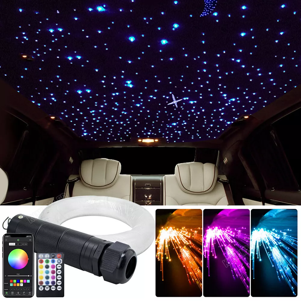 Car RGB LED Fiber Optic Light Kit Ceiling Starry Sky Effect Light Remote  Control