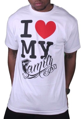 Famous Stars & Straps Mens FSAS Love My Family White T-Shirt Small 105633 NWT
