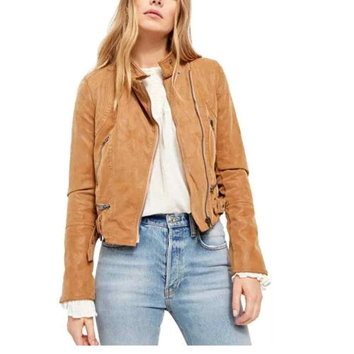 free people camel jacket