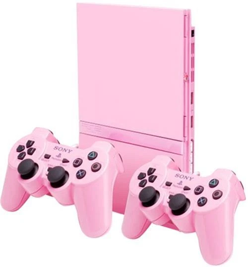 Sony PlayStation 2 PS2 Slim Video Game Console Pink 2 Controller + 