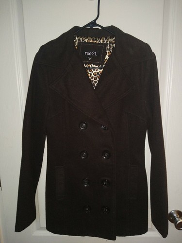 Women's Rue 21 Double Breasted Brown 