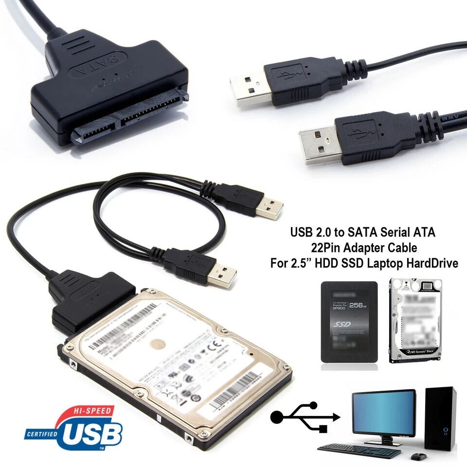 USB to SATA Laptop Hard Drive SSD Data Recovery Tool / adapter, Clone Hard Drive - Image 3 of 4