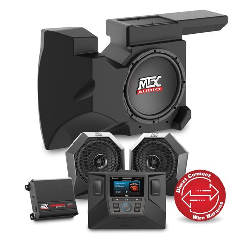 2014-18 Polaris RZR XP1000/900 (4) Tower Speakers+Pods+Amp+Receiver+Dash Kit+Sub - Picture 2 of 6