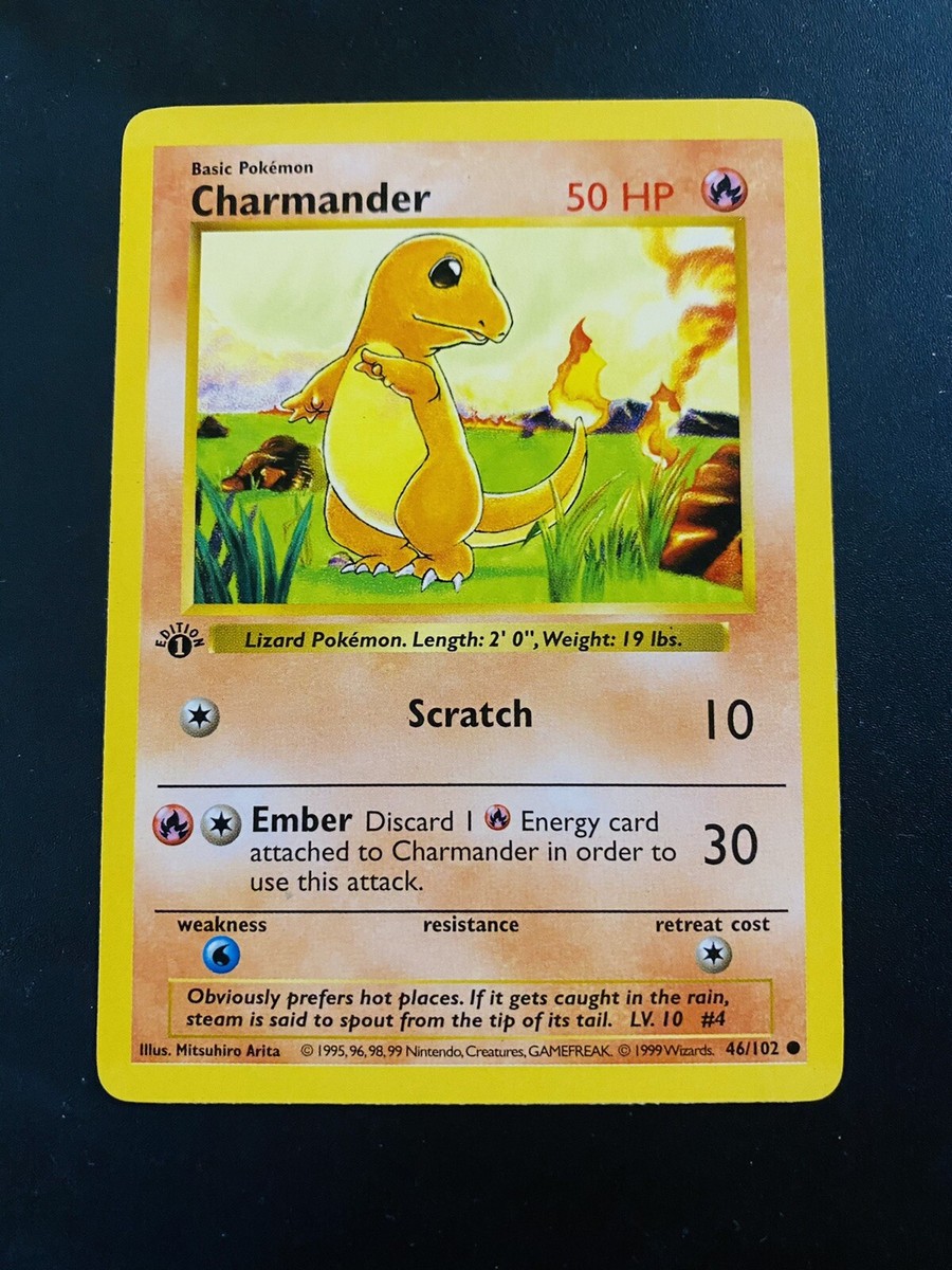 【ARS AU 真贋鑑定】英語版ヒトカゲ Charmander 46/102 Charmander Pokemon Card 46/102 Original 1995 Base Set RARE | eBay