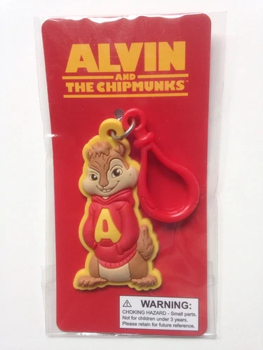 Alvin and the Chipmunks Alvin Keychain 20th Century FOX 2011 Bendable Rubber NEW