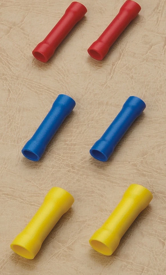 Insulated Straight Butt Connectors - Electrical Crimp Terminals Wire Cable