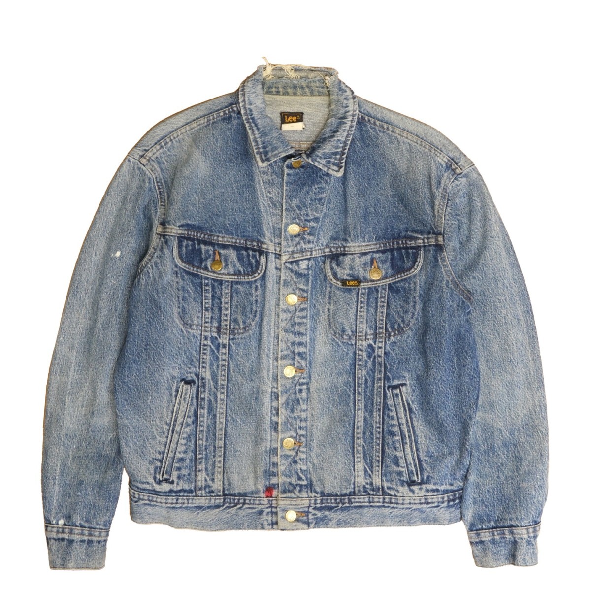 Lee 220J USA製 46~48? PATD-153438 Vintage Lee Denim Trucker Jacket Size Medium Blue PATD