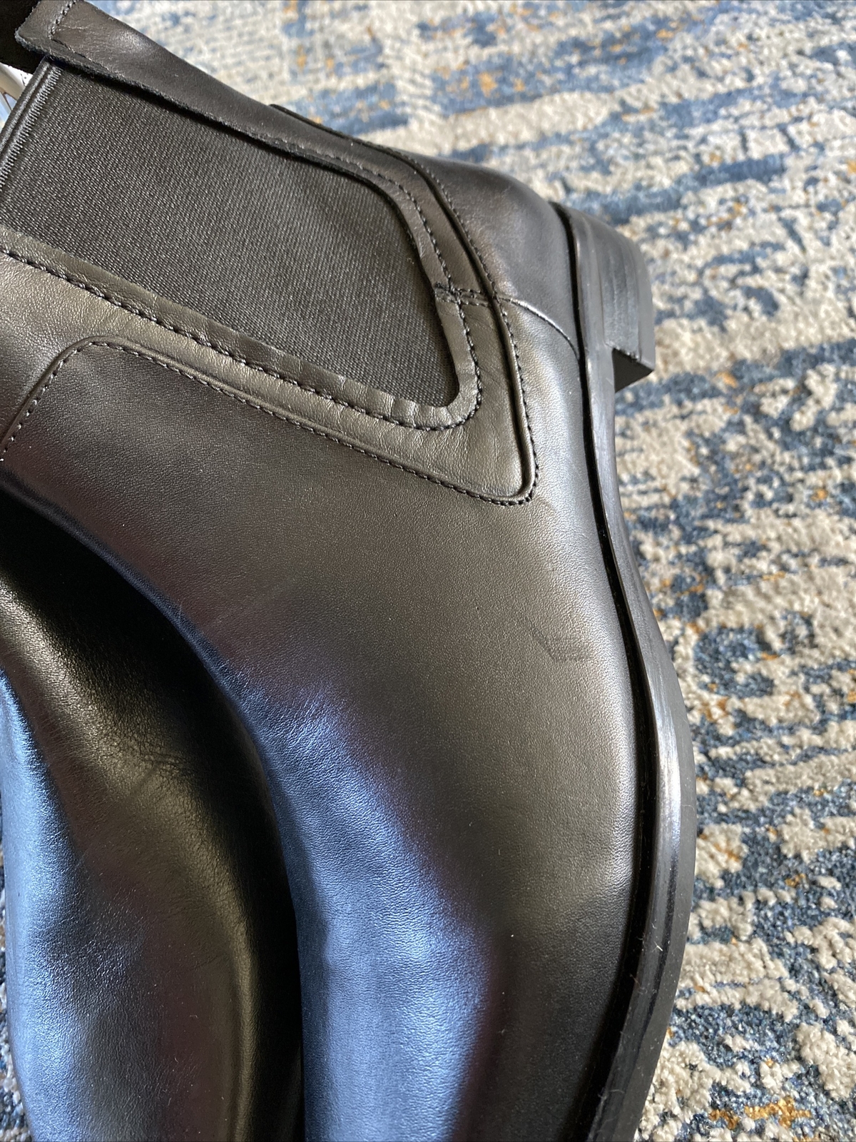 NWT Zara Black Leather Ankle Boots / EU 37 / US 6.5 / Leather, Heel image 8