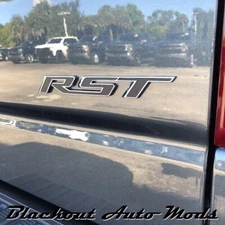 Matte Black RST Tailgate Emblem Letter Inserts 2019-2024 Chevy Silverado 1500