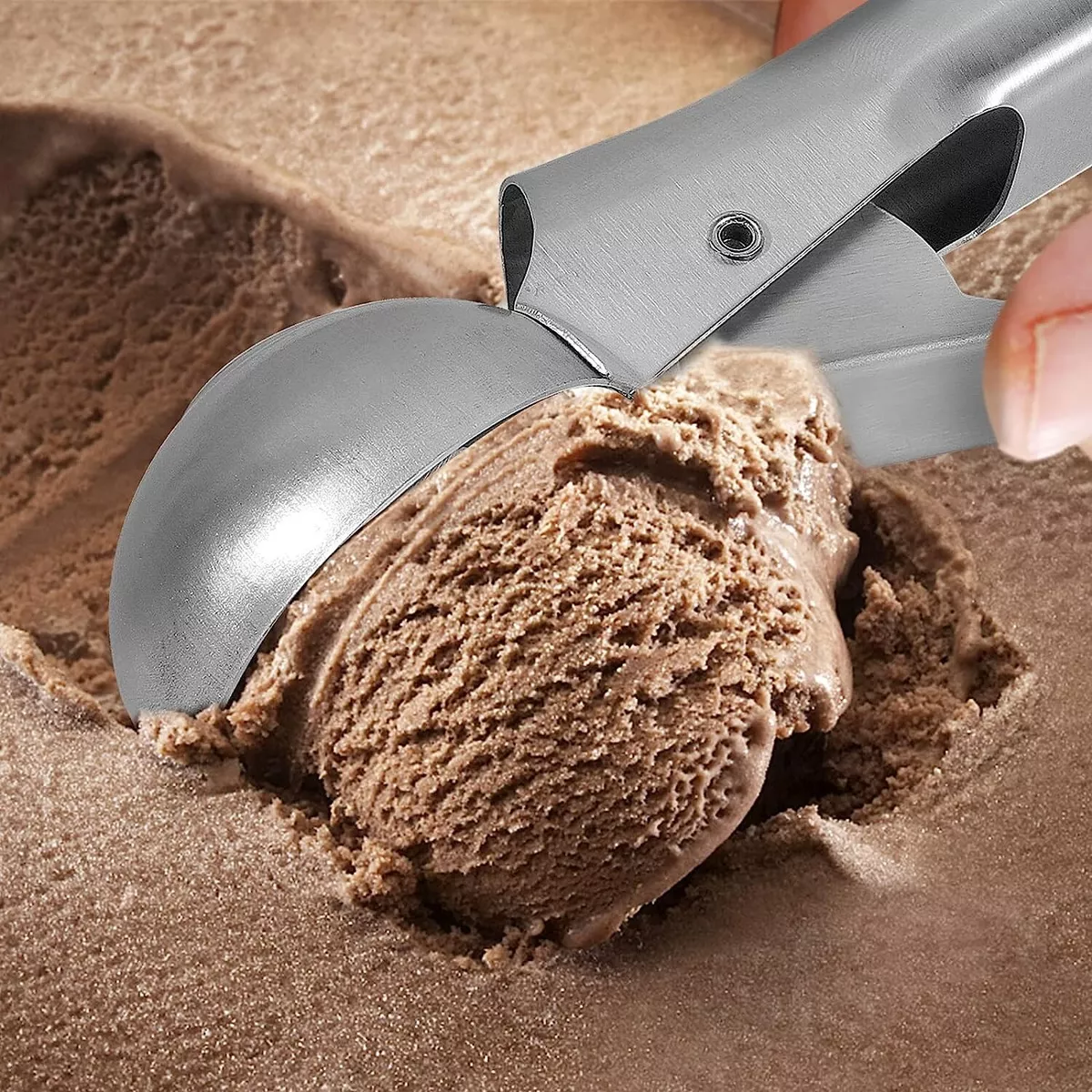 Stainless Steel Ice Cream Scoop with Trigger, Heavy Duty Ice Cream Scooper  for F