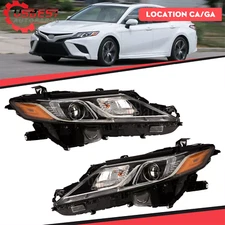 For 2018 2019 2020 2021 2022 Toyota Camry SE Headlights Pair LH+RH Headlamps
