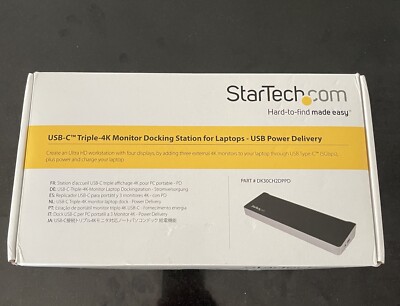 Startech Triple monitor 4k USB-C Dock Station with 5x USB 3.0 Port- DK30CH2DPPD