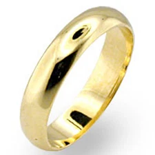18K Gold Plated Mens Womans Wedding Band 5mm Ring Sz 6 7 8 9 10 11 12 13 14 New