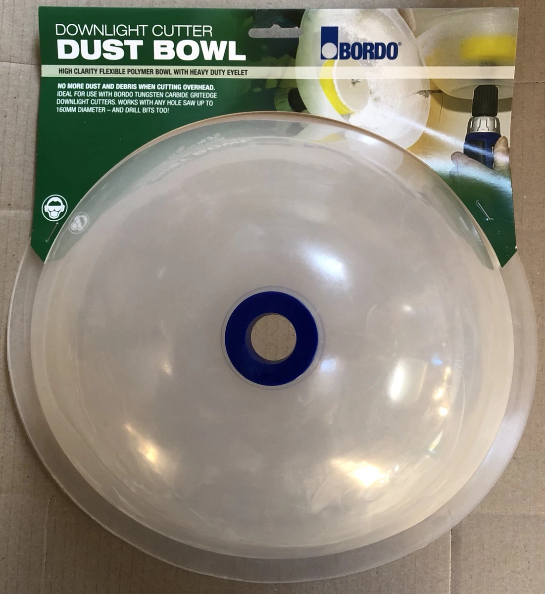BORDO HOLESAW PLASTER DUST COLLECTOR FLEX BOWL DOWNLIGHT CUTTING HOLE SAW COVER
