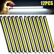12pcs 12V LED Car Interior White Strip Lights Bar Lamp Car Van Boat Home TD