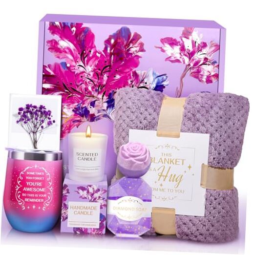 Thoughtful Purple Self-Care & Get Well Soon Gifts for Women  