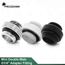 FREEZEMOD 2/5pcs Mini Double Male Adapter Fitting Dual G1/4" Connection External