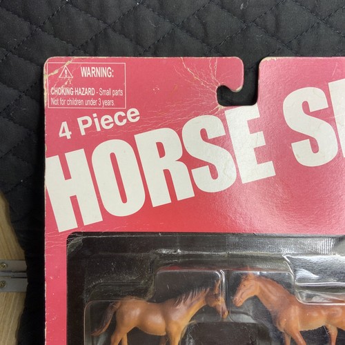 NEW Vintage BOLEY 4 Piece Toy Horse Set ๐ด 2โ X 3โ Mare Pony Stallion 1995 NOS. - Picture 4 of 6