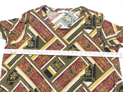 KASPER Women Thin Stretch Comfy Polyester Blouse 3/4 Sleeve Multicolor Geo 3X - Picture 11 of 15