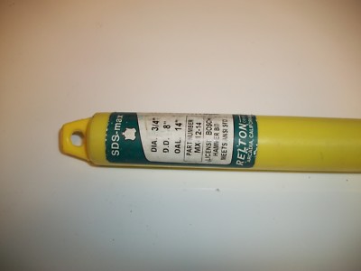 New Relton Sds-Max Mx-12-14 3/4'' Dia 8''D.D 14'' Oal Bosch Hammer Bit