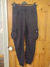 WOMEN'S BLACK GOLDIGGA TRACKSUIT JOGGER BOTTOMS SIZE 10