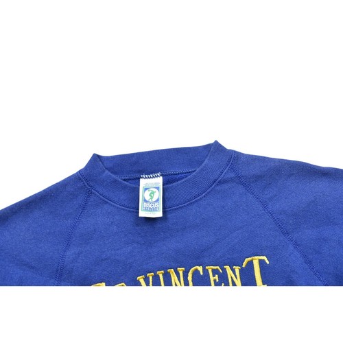 Vintage USA Made Discus Athletics Kids L Blue Cotton Sweatshirt Vincent Indian - Picture 4 of 7