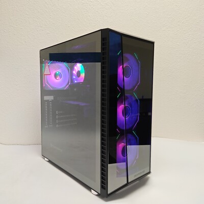 Gaming PC RGB i7 64GB RAM 1TB SSD RX580 Desktop Computer WINDOWS 11 Pro WIFI
