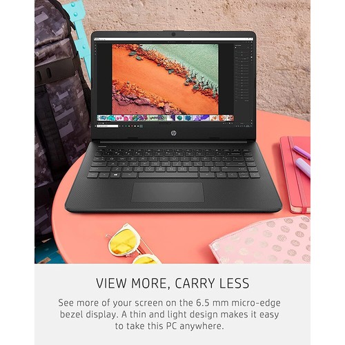 Hewlett Packard 14-dq0060nr 14" Intel Celeron N4020 4GB/64GB Touch Laptop, Black - Picture 7 of 8