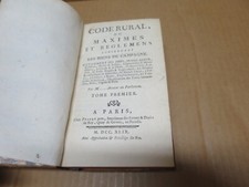 CODE RURAL ou MAXIMES ET REGLEMENTS concernant LES BIENS DE CAMPAGNE 1749