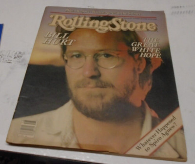 BILL HURT ROLLING STONE MAGAZINE NOVEMBER 26 1981 SPIRO AGNEW PRETENDERS 11/26/8