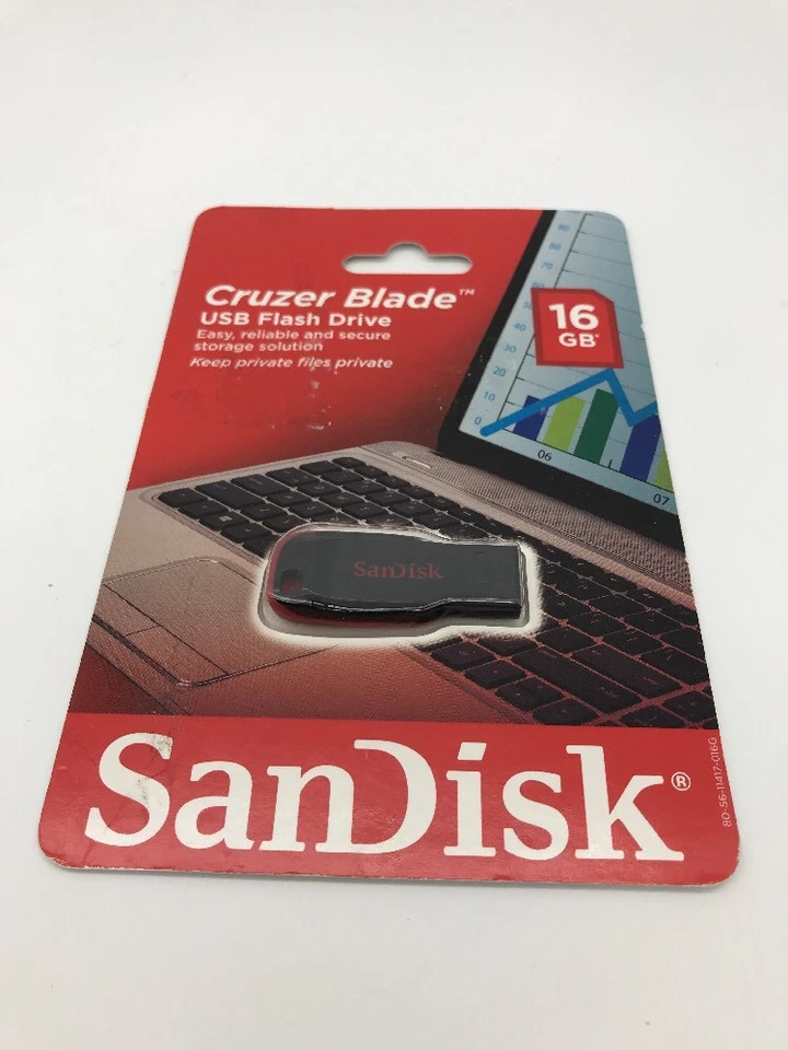SanDisk CZ50 16GB USB Flash Drive Cruzer Blade SDCZ50-016G-AW46S - Image 2 of 3