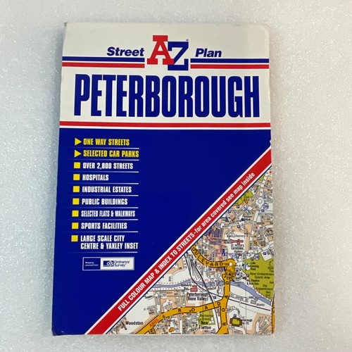 Peterborough UK 2005 Folding Map Street Geographers  AZ Plan OldPaperMaps
