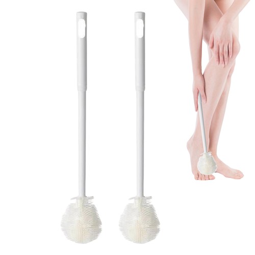 2pcs Silicone Foot Cleaning Brush Long Handle Multifunctional Foot Scrubber