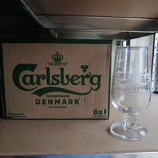 Carlsberg Pokal aktuelles Design 6x Glas 0,25...