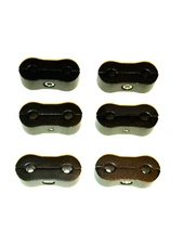 3/16 BRAKE TUBING SEPARATOR CLAMPS BLACK ALUMINUM (SET OF 6)