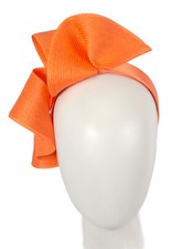 Orange spring racing large fascinator by Max Alexander. 100 Australian Seller