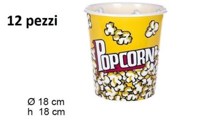 Set 12 Stück Schüsseln Behälter PopCorn Pop Corn 18x18cm hmj
