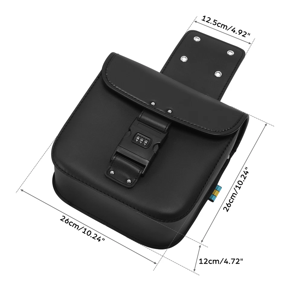 Universal Saddle Bags Saddlebag Luggage Fit For Harley Dyna Sportster XL Touring - Image 2 of 4