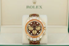 Rolex Cosmograph Daytona Leopard 116598SACO 18kt Yellow Gold Baguette Diamond