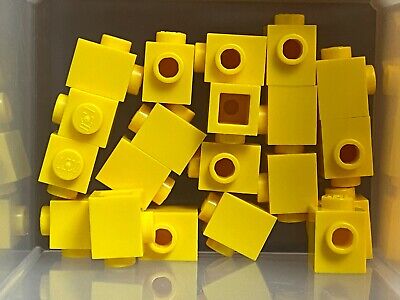 Lego 4 New Yellow Bricks 1 X 1 Stud with Top and Side Stud Camera Pieces