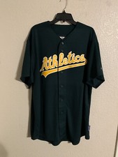 Oakland A’s Athletics Majestic Cool Base Size 2XL Green Button Up Jersey New
