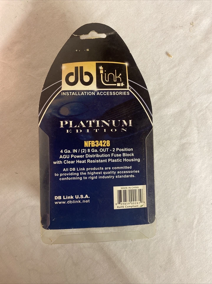 db Link NFB3438 Fused Distribution Block w/ One 4 AWG Input & Three 8 AWG Output - Image 3 of 3