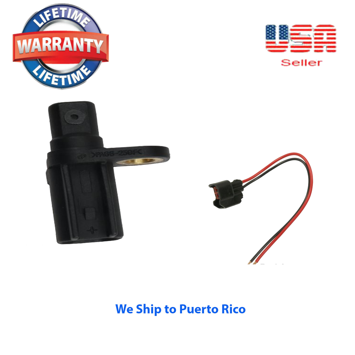 ABSWheelSpeedSensorRear&ConnectorLeftorRightFitforFordJaguarVolvo