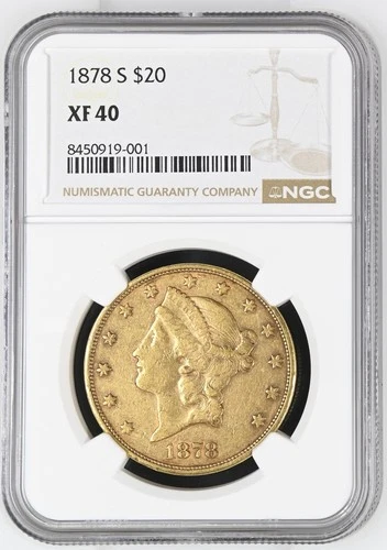 1878-S Liberty Double Eagle — photo from the most recent tracked eBay sale