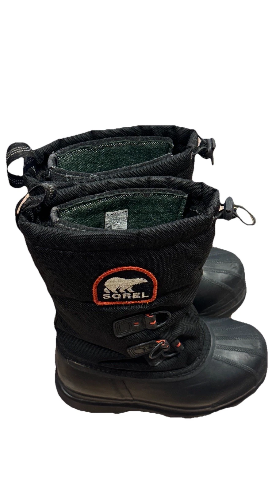 Sorel Glacier XT Waterproof Winter Snow Boots Black Mens US Size 6