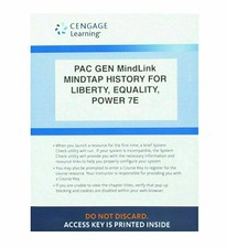 PAC GEN MindLink Mindtap History For Liberty ...